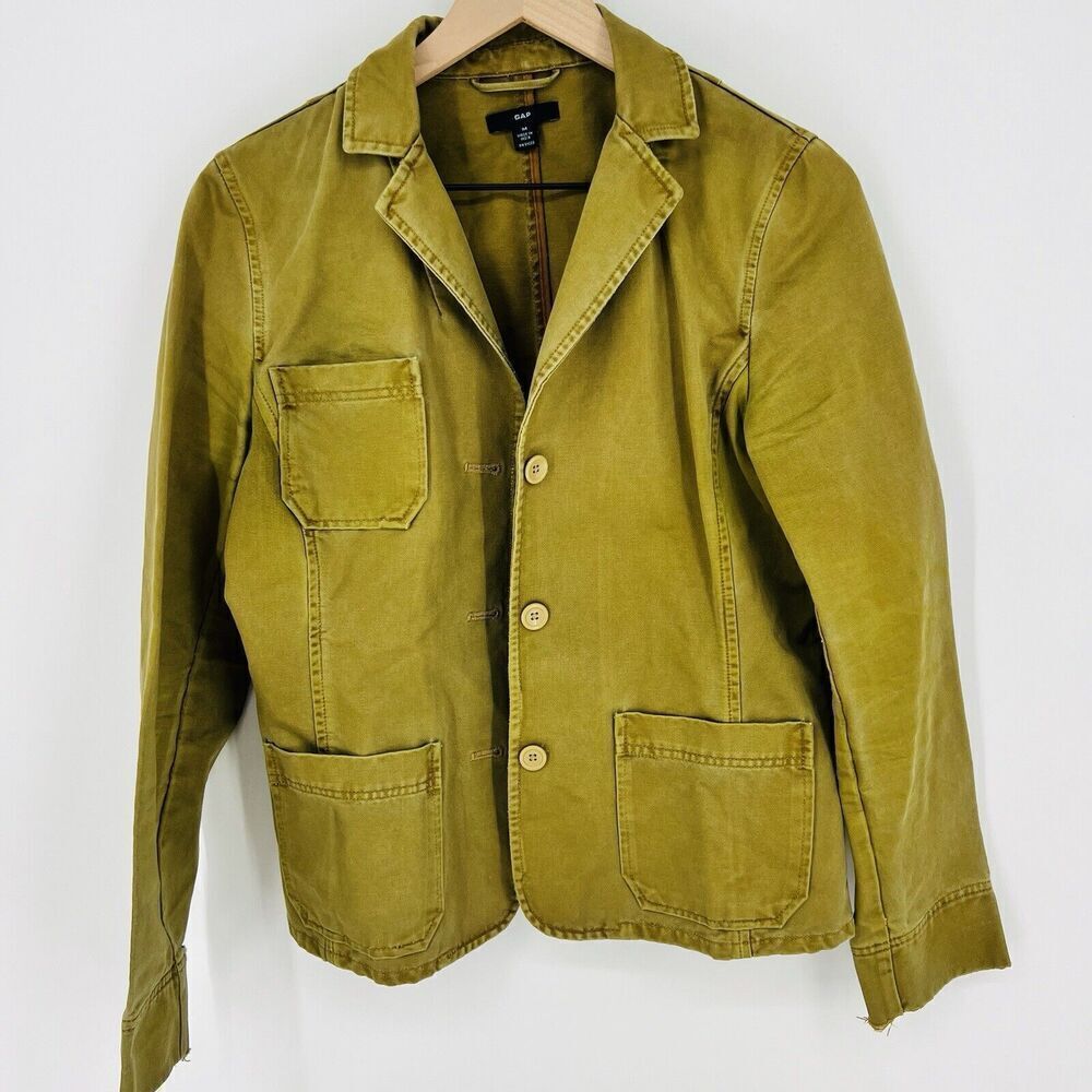 GAP Military Beige Green Blazer Jacket Size Medium
